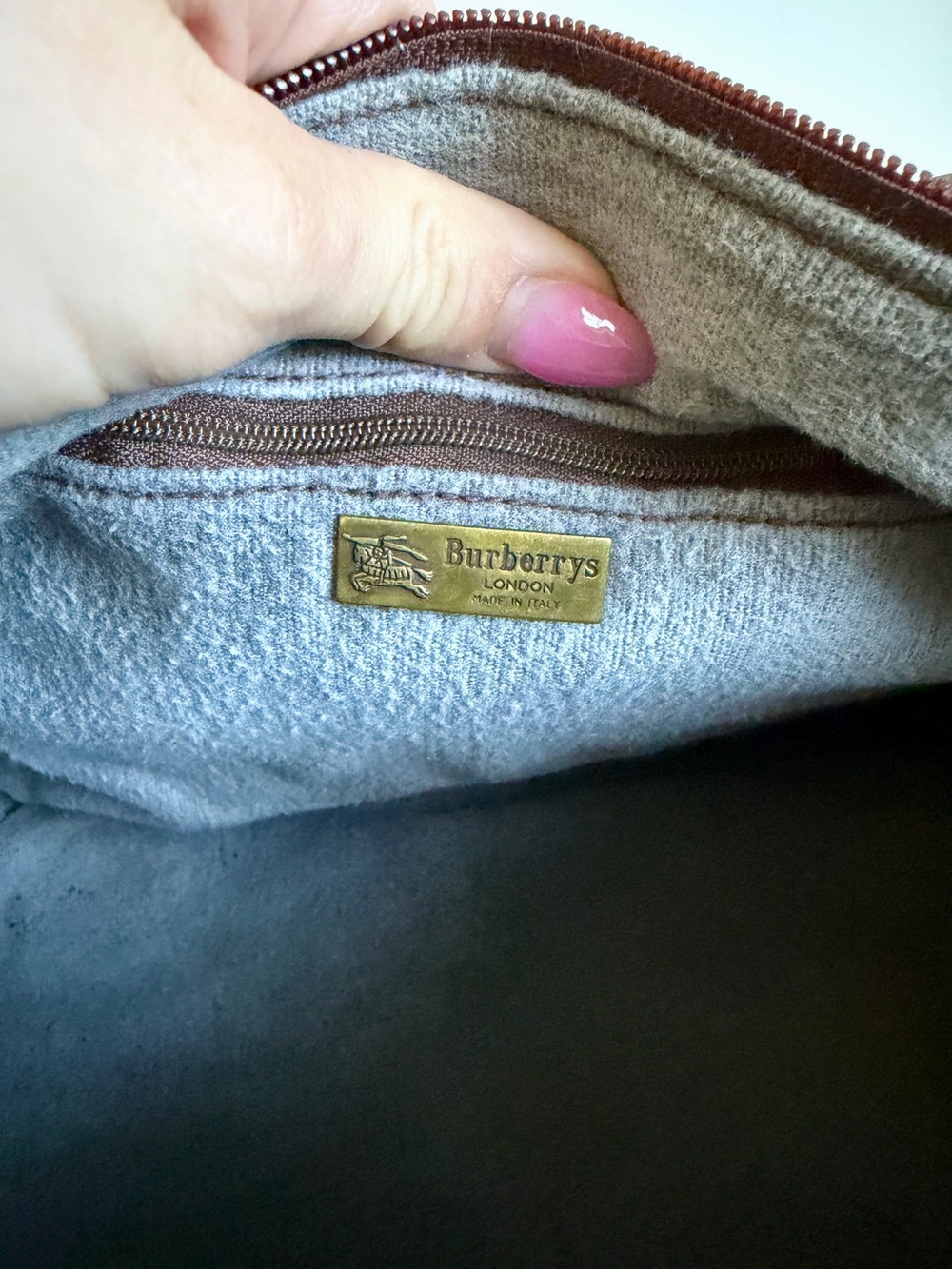 Authentic Vintage 80s / 90s Burberrys London Nova Check Boston Satchel Bag - Picture 12 of 14